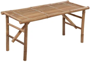 vidaXL Składana ławka ogrodowa z poduszką, 118 cm, bambusowa 3063856 - Ławki ogrodowe - miniaturka - grafika 2