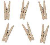 PartyDeco Klamerki drewniane, naturalne drewno, 20 sztuk - Gadżety dla niej i dla niego - miniaturka - grafika 2