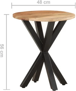 VidaXL Lumarko Stolik boczny, 48x48x56 cm, lite drewno akacjowe 320657 VidaXL - Ławy i stoliki kawowe - miniaturka - grafika 6