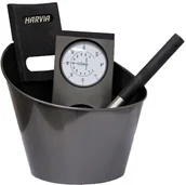 Pozostałe akcesoria do kąpieli i SPA - Harvia Zestaw akcesoriów do sauny Harvia black steel SA007 - miniaturka - grafika 1