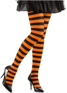 Dodatki do strojów karnawałowych - Widmann Rajstopy "Halloween Paski" rozm uniw WI01267 - miniaturka - grafika 1