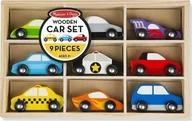 Samochody i pojazdy dla dzieci - Melissa & Doug Melissa &amp Doug Zestaw drewnianych samochodów 000772131780 - miniaturka - grafika 1