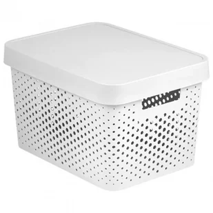 Curver Pojemnik z pokrywką  Infinity ażurowy 17 l biały - Pudła i kartony archiwizacyjne - miniaturka - grafika 2