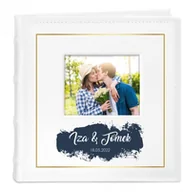 Albumy fotograficzne - NA Murrano Album mały z oknem nadruk dedykacja dla pary ślub rocznicę ALB-SO-WH-UV-030 - miniaturka - grafika 1