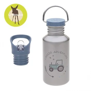 Lassig Lassig Butelka bidon ze stali nierdzewnej z dodatkową zakrętką z ustnikiem 500 ml Adventure Traktor 1210026496 - Butelki termiczne - miniaturka - grafika 2