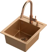 Zlewozmywaki z baterią - STEINER Quadron Zlewozmywak granit + bateria + dozownik miedź JOHNNY 100 ART4350C1BP_3323502_PVDBSC1_D - miniaturka - grafika 1