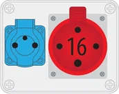 Rozdzielnie elektryczne - Pawbol Rozdzielnica R-BOX 150 1x250V 1x16A/4p B.1202 B.1202 - miniaturka - grafika 1