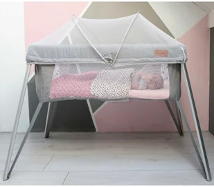 Soozly  Łóżeczko turystyczne z moskitierą Szary 64655 - Łóżeczka i kojce - miniaturka - grafika 6