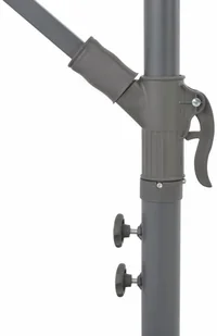 vidaXL Wiszący parasol z aluminiowym słupkiem, 350 cm, bordowy - Parasole ogrodowe - miniaturka - grafika 6