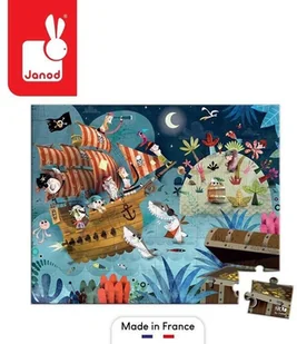 Janod Puzzle w walizce Wyprawa po skarb 36 elementów 4+ Made in France, solution-bc-7545-0 - Puzzle - miniaturka - grafika 2