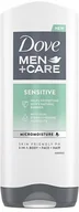 Żele pod prysznic dla mężczyzn - Dove Męskażel pod prysznicdo ciała twarzy i włosów Men + Care Sensitiv e 3 in 1 Shower Gel) Objętość 400 ml) - miniaturka - grafika 1