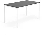 Biurka - AJ Biurko Modulus rama 4 nogi 1400x800 mm biała rama czarne 1611334 - miniaturka - grafika 1
