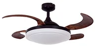 Wentylatory sufitowe - FANAWAY Wentylator sufitowy Fanaway Evora brąz ze światłem (512120) - miniaturka - grafika 1