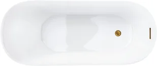 Corsan Wanna wolnostojąca Estella 170 cm z wykończeniem złotym S-302XLGL - Wanny - miniaturka - grafika 4