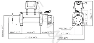 Kingone 818 Wyciągarka ORCA 11.0 [4990kg] z liną syntetyczną 12V lina 10mm 25m w oplocie 10400 kg +hak) 81877873 77873-uniw - Wciągarki - miniaturka - grafika 6