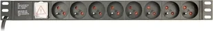 Gembird LISTWA ZASILAJĄCA RACK 19" PDU EG-PDU-014-FC14 1U, 16A, 8X FRANCUSKIE GNIAZDO, WTYK C14, KABEL 3M EG-PDU-014-FC14 - Listwy zasilające - miniaturka - grafika 2