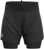 Spodnie sportowe męskie - Compressport spodenki biegowe TRAIL 2-IN-1 SHORT czarne - miniaturka - grafika 1