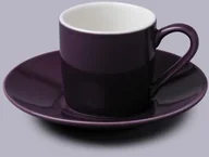 Filiżanki - W.m. bartleet & sons Filiżanka do espresso z talerzykiem Fioletowa - miniaturka - grafika 1