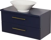 Szafki łazienkowe - Gante Szafka wisząca z umywalką nablatową 80 cm Belli Gold BEL-GN-U80/39/2+BEL-GN-B6 - miniaturka - grafika 1