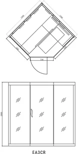 Home&Garden Sauna infrared narożna EA3CR Natural z koloroterapią 913488 - Sauny - miniaturka - grafika 6
