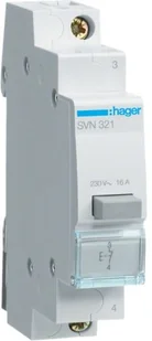 Hager Przycisk sterowniczy SVN321 16A 1R SVN321 - Wyłączniki światła i elektryczne - miniaturka - grafika 2