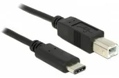 Kable USB - Delock Cable USB typu C 2.0 Stecker > USB 2.0 wtyczka typ-B 0,5 m czarna 83328 - miniaturka - grafika 1