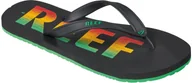 Klapki i japonki męskie - Reef japonki męskie SWITCHFOOT PRINTS Rasta/Black - miniaturka - grafika 1