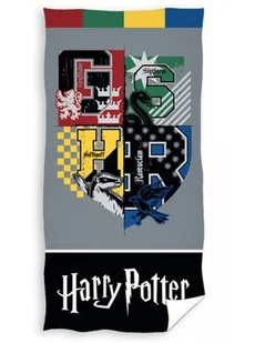 Ręcznik 100% Bawełna 70X140 Harry Potter Logo Grey - Okrycia kąpielowe dla dzieci - miniaturka - grafika 3