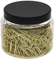 Spinacze i klipsy do papieru - WEDO Wedo 90115040053 spinacze biurowe, metalowe, 26 mm, 400 sztuk, w praktycznej puszce, mosiądz 90115040053 - miniaturka - grafika 1