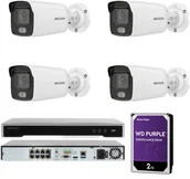 Zestawy do monitoringu - HIKVISION Zestaw 4 kamer IP DS-2CD2027G1-L ColorVu Full HD 4xDS-2CD2027G1-L+2TB - miniaturka - grafika 1