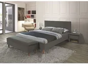 Łóżka - Signal Łóżko AZURRO VELVET Szary 160x200 cm AZURROV160SZ - miniaturka - grafika 1