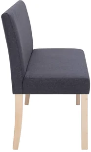 vidaXL Ławka, 139,5 cm, ciemnoszara, poliester vidaXL - Ławki do przedpokoju - miniaturka - grafika 13