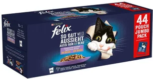 Purina Felix Megapakiet Fantastic, 88 x 85 g - Mięsne smaki - Mokra karma dla kotów - miniaturka - grafika 2