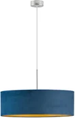 Lampy sufitowe - LYSNE Designerski zwis SINTRA VELVET fi 60 cm kolor morski ze złotym wnętrzem 14531V/22 kolor morski ze złotym wnętrzem - miniaturka - grafika 1