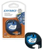 Etykiety do drukarek - Dymo ETYKIETA LETRATAG 12x4m PLASTIK BIAŁA S0721560 - miniaturka - grafika 1