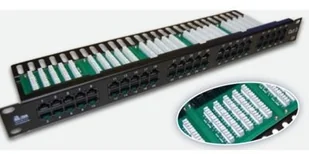 A-LAN Patch panel PK007 (1U; 19"; kat. 3; UTP; 50xRJ-45) PK007 - Szafy rack - miniaturka - grafika 4