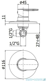 Paffoni Candy Mieszacz podtynkowy chrom CA010CR | - Baterie umywalkowe - miniaturka - grafika 2