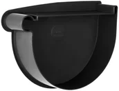 Rynny i akcesoria - Denko rynny bez uszcelki 90 mm Lewa Grafit - miniaturka - grafika 1