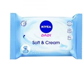 Chusteczki nawilżane - Nivea Baby CHUSTECZKI SOFT & CREAM DUOPACK 2X63SZT. - miniaturka - grafika 1