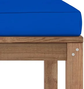 VidaXL Lumarko Podnóżek ogrodowy z niebieską poduszką 3067270 VidaXL - Pufy i podnóżki - miniaturka - grafika 4