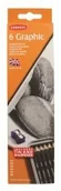 Kredki, ołówki, pastele i pisaki - Derwent KOMPLET OŁÓWKÓW GRAPHIC 6 SZT. 0700835 0700835 - miniaturka - grafika 1