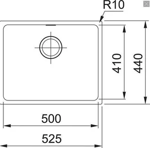 Franke Sirius SID 110-50 kamienny szary Tectonite 125.0501.044 - Zlewozmywaki - miniaturka - grafika 3