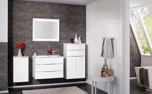 Fackelmann Szafka łazienkowa dolna, biała, 1-drzwiowa, 1 półka Kara 80917 / 80918 - Szafki łazienkowe - miniaturka - grafika 4