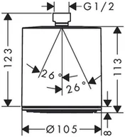Deszczownice - Hansgrohe Pulsify Deszczownica biały mat 24130700 - miniaturka - grafika 1