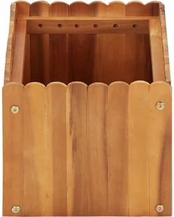 vidaXL Donica ogrodowa, 50x30x25 cm, lite drewno akacjowe - Donice - miniaturka - grafika 3