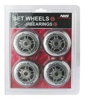 Nils Zestaw kółek Extreme PU 80x24 82A 4szt + ABEC-7 8 szt przezroczyste 16-32-017 - Akcesoria do skatingu - miniaturka - grafika 5