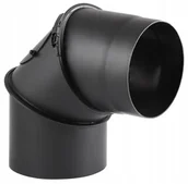 Kominki wentylacyjne - Kolano Spalinowe Nastawne czarne fi120/90 Do Kozy - miniaturka - grafika 1