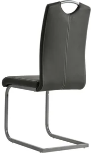 vidaXL Krzesła do jadalni, 6 szt., sztuczna skóra, 43x55x100 cm, szare - Krzesła - miniaturka - grafika 6