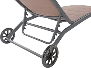 Home&Garden Leżak ogrodowy aluminiowy Ibiza Grey / Taupe 850579 - Leżaki ogrodowe - miniaturka - grafika 3