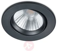 Oprawy, klosze i abażury - Trio LEUCHTEN Okrągły reflektor wpuszczany LED Pamir czarny - miniaturka - grafika 1